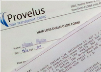 Hair loss evaluation form